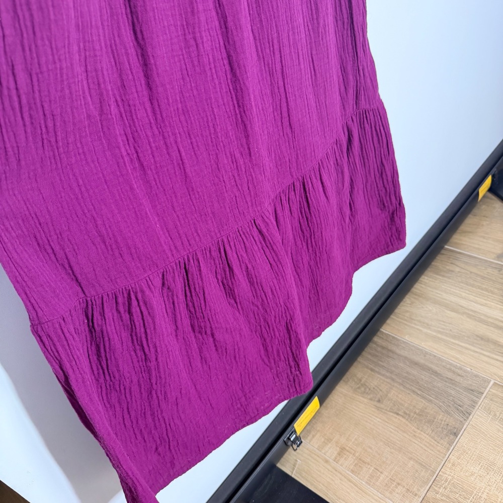 Pact Coastal Double Gauze Cami Maxi Dress Sangria Purple Medium WB1-WQC - Picture 8 of 13